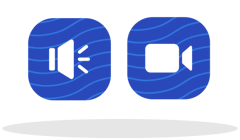 Illustration of user screen recording an audio and video message