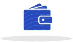 Illustration of gift cards stored in a mobile wallet