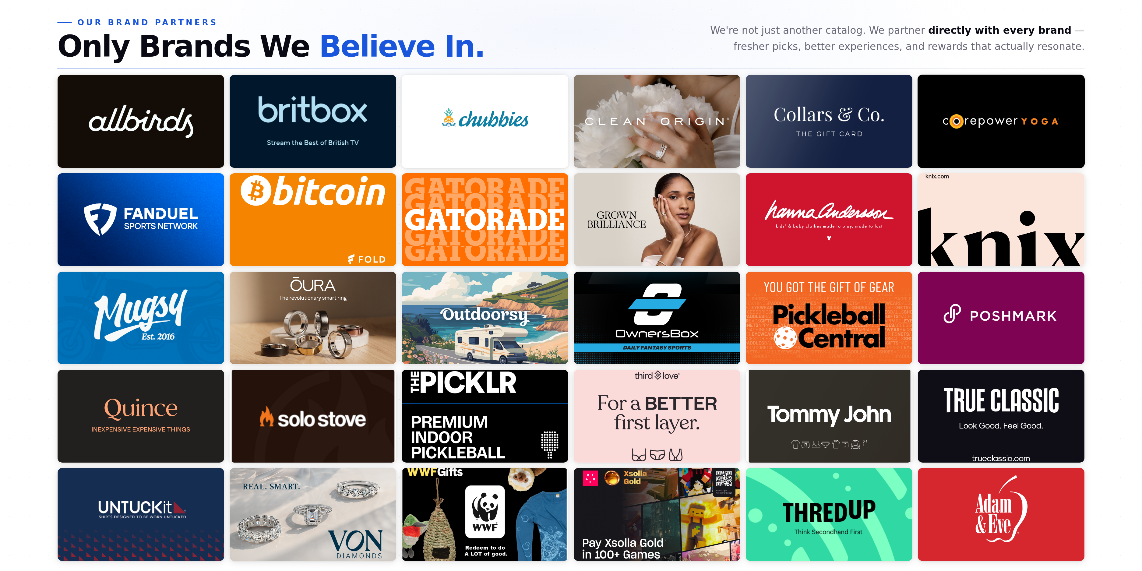 Image showcasing the brand's offerings